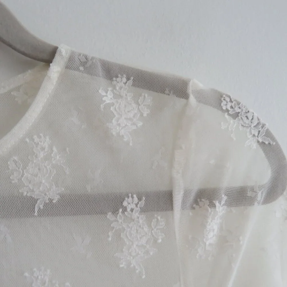 BHLDN Bailee White Lace Ruched Stretch Bodycon Dress Romantic Wedding Size S - Picture 5 of 14